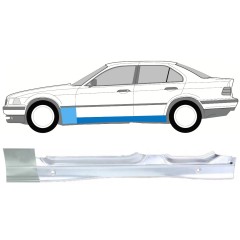 Kompletný prah + opravný plech predného blatníka pre BMW 3 E36 1990-2000 / Ľavý / Sada 11206