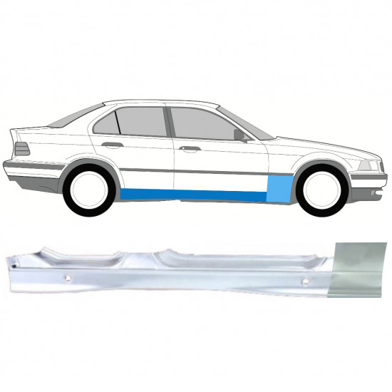 Opravný plech prahu + predného blatníka pre BMW 3 E36 1990-2000 / Pravá / Sada 11205