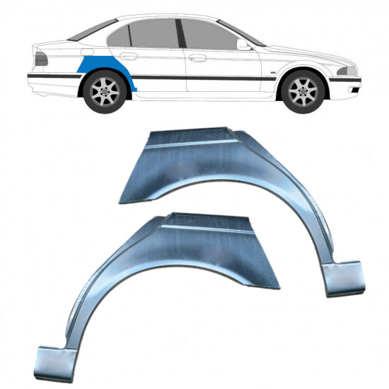 Lem zadného blatníka pre BMW 5 E39 1996-2004  / Ľavá+Pravá / COMBI / SEDAN / Sada 6405