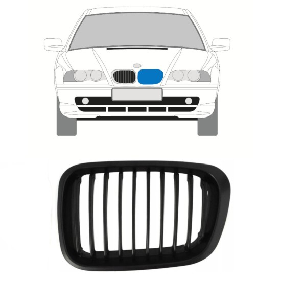 Mriežka pre BMW 3 E46 1998-2006 / Ľavý 16302