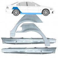 Opravný plech prahu + zadného blatníka pre BMW E46 3 1998-2005 / Sada 11260