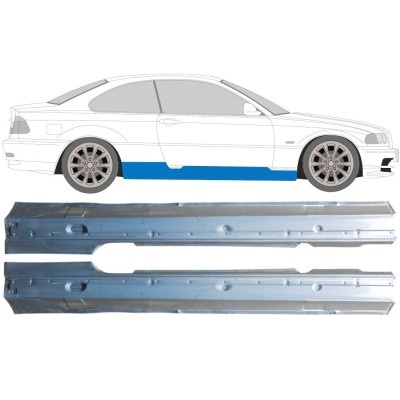 Kompletný prah pre BMW 3 E46 1998-2006 / Ľavá+Pravá / COUPE / Sada 16814