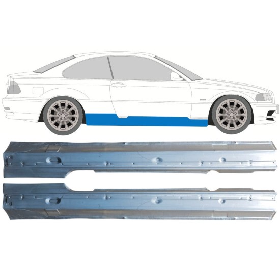 Kompletný prah pre BMW 3 E46 1998-2006 / Ľavá+Pravá / COUPE / Sada 16814