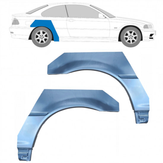 Lem zadného blatníka pre BMW E46 3 Cabrio 1998-2005 / Ľavá+Pravá / COUPE / Sada 6199