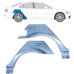 Lem zadného blatníka pre BMW 3 E46 1998-2006 / Ľavá+Pravá / Sada 6204