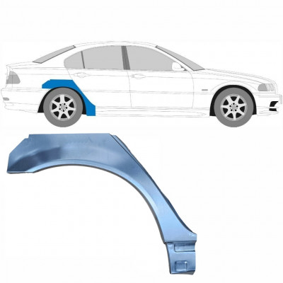 Malý opravný plech zadného blatníka pre BMW E46 3 1998-2005 / Pravá 6202