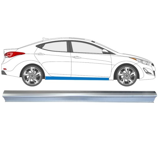 Opravný plech prahu pre Hyundai Elantra 2010-2015 / Pravá 14933