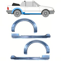 Opravný plech prahu + zadného blatníka pre Ford Escort 1986-1990 / CABRIO / Sada 12588