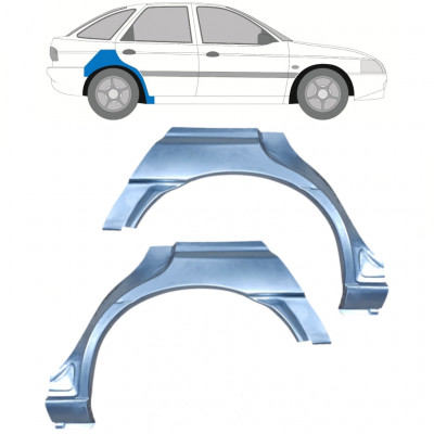 Lem zadného blatníka pre Ford Escort 1995-2000 / Ľavá+Pravá / Sada 9776