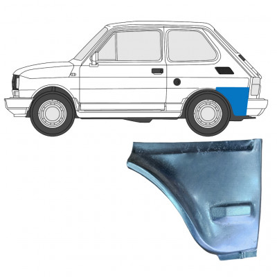 Opravný plech zadného blatníka spodná časť pre Fiat 126p 1985-1994 / Ľavý 7582