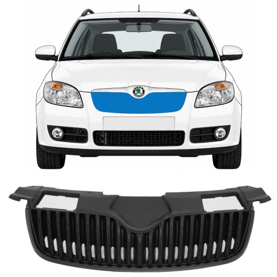 Čierna mriežka pre Skoda Fabia II 2007-2010 7524