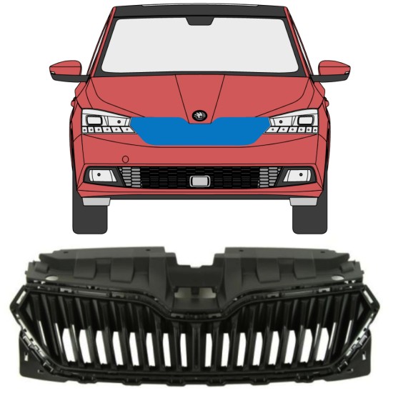 Mriežka pre Skoda Fabia 2018-2021 16214