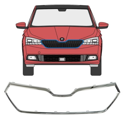 Rám masky chladiča pre Skoda Fabia 2018-2021 16215