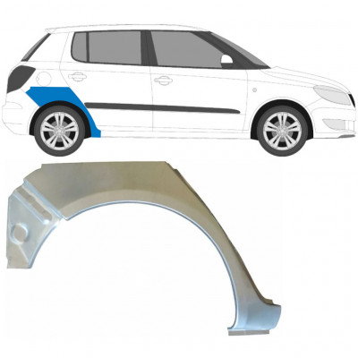 Lem zadného blatníka pre Skoda Fabia 2007-2015 / Pravá 6998