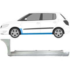 Kompletný prah + opravný plech predného blatníka pre Skoda Fabia II 2007-2015 / Ľavý / Sada 11171