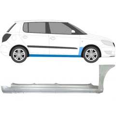Kompletný prah + opravný plech predného blatníka pre Skoda Fabia II 2007-2015 / Pravá / Sada 11170