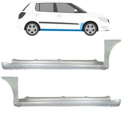 Kompletný prah + opravný plech predného blatníka pre Skoda Fabia II 2007-2015 / Sada 11172