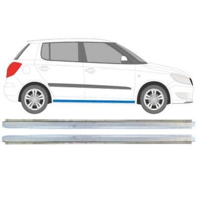 Opravný plech prahu vnútorný pre Skoda Fabia II 2007-2015 / Ľavá+Pravá / Sada 16893