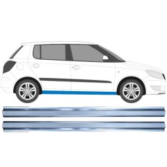 Opravný plech prahu pre Skoda Fabia II 2007-2015 / Ľavá+Pravá / Sada 11919