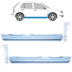 Kompletný prah + opravný plech predného blatníka pre Skoda Fabia I 1999-2007 / Sada 11169