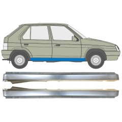 Kompletný prah pre Skoda Favorit 1989-1995 / Ľavá+Pravá / Sada 14881