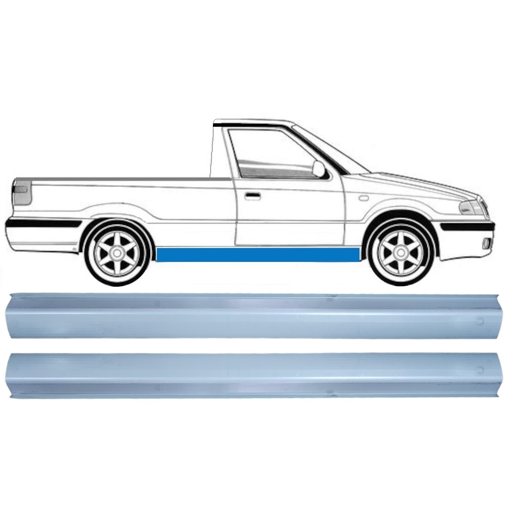 Opravný Plech Prahu Pre Skoda Felicia 1994-2001 / Vľavo = Vpravo (Symetrické) / Pickup / Sada 12608