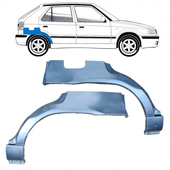 Lem zadného blatníka pre Skoda Felicia 1994-2001 / Ľavá+Pravá / Sada 10590