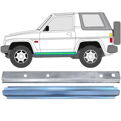 Opravný plech prahu vnútorný + vonkajší pre Daihatsu Feroza Rocky Fourtrak 1984-1993 / Ľavý / Sada 17014
