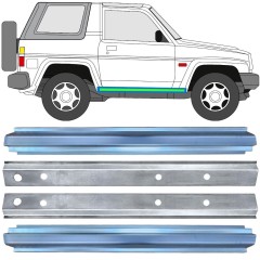 Opravný plech prahu vnútorný + vonkajší pre Daihatsu Feroza Rocky Fourtrak 1984-1993 / Ľavá+Pravá / Sada 17015