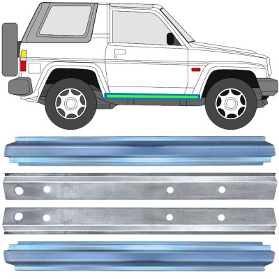 Opravný plech prahu vnútorný + vonkajší pre Daihatsu Feroza Rocky Fourtrak 1984-1993 / Ľavá+Pravá / Sada 17015