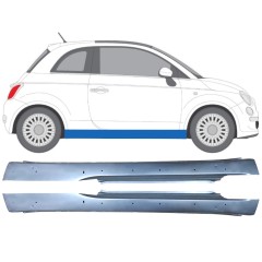 Opravný plech prahu s otvormi pre Fiat 500 2007-2018 / Ľavá+Pravá / Sada 12681