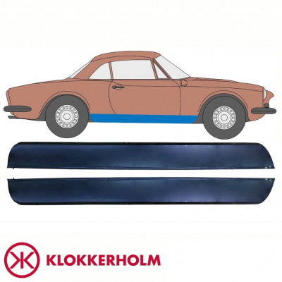 Opravný plech prahu pre Fiat 124 Spider 1966-1985 / Ľavá+Pravá / Sada 10717