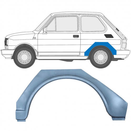 Lem zadného blatníka pre Fiat 126p 1972-2000 / Ľavý 8872