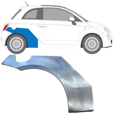 Lem zadného blatníka pre Fiat 500 2007-2018 / Pravá 16071