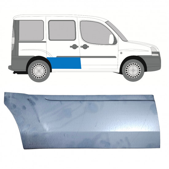 Opravný plech posuvných dverí pre Fiat Doblo 2001-2010 / Pravá 7709