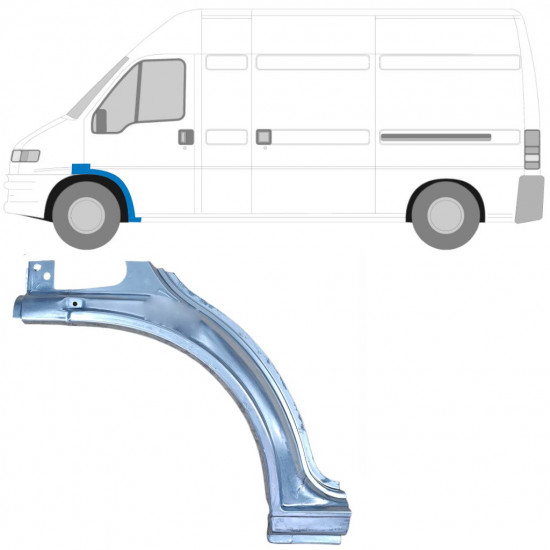 Opravný plech predného podbehu pre Fiat Ducato Boxer Relay 1994-2006 / Ľavý 5566