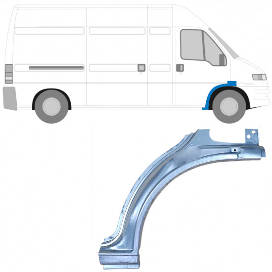 Opravný plech predného podbehu pre Fiat Ducato Boxer Relay 1994-2006 / Pravá 5565