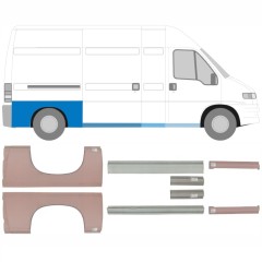 Opravný plech prahu + zadného blatníka pre Fiat Ducato 1994-2006 / Sada 5594