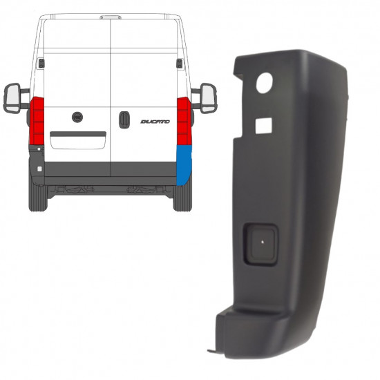 Zadný roh nárazníka pre Fiat Ducato 2006-2018 / Pravá 7472