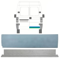 Opravný plech zadných dverí nízky vnútorný + vonkajší pre Fiat Ducato 1994-2006 / Pravá / Sada 9749