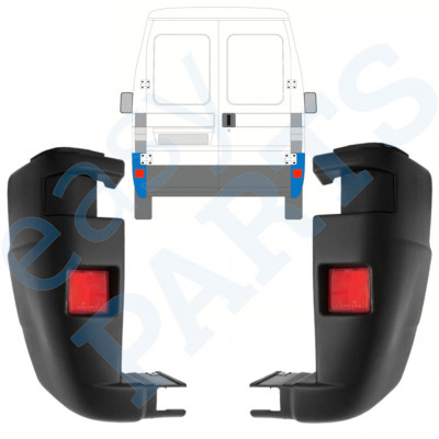 Zadný roh nárazníka pre Fiat Ducato 2002-2006 / Ľavá+Pravá / Sada 9816