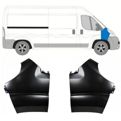 Predný blatník pre Fiat Ducato 2006-2014 / Ľavá+Pravá / Sada 10045