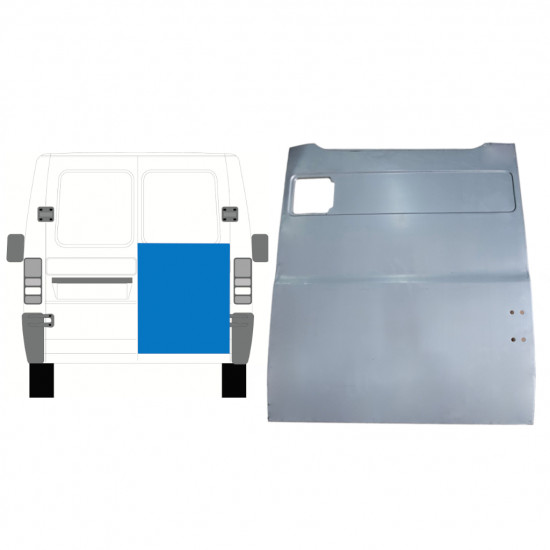 Opravný plech zadných dverí vysoký pre Fiat Ducato Boxer Relay Jumper 1994-2006 / Pravá 7759