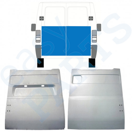 Opravný plech zadných dverí pre Fiat Ducato Boxer Relay Jumper 1994-2006 / Ľavá+Pravá / Sada 9860