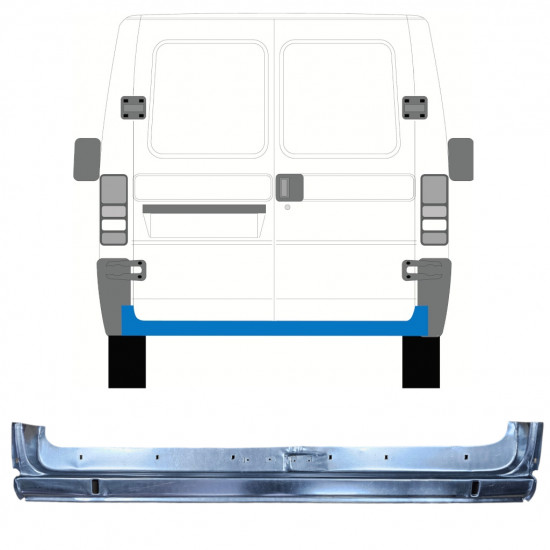 Opravný panel zadný pre Fiat Ducato Boxer Relay Jumper 1994-2006 9005