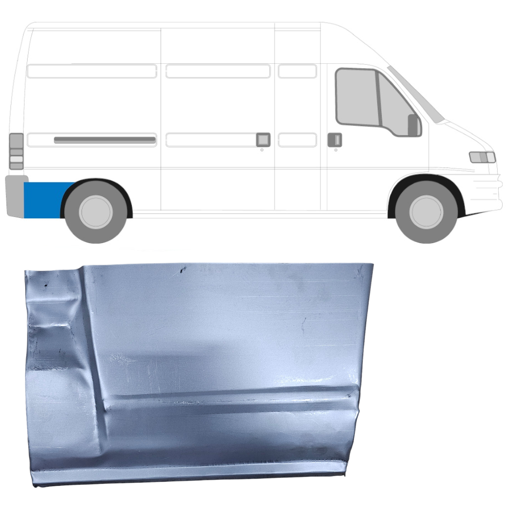 Opravný Plech Zadného Blatníka Zadná Časť Pre Fiat Ducato 1994-2006 / Pravá 6483