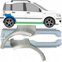 Opravný plech prahu + zadného blatníka pre Fiat Panda 2003-2012 / Ľavá+Pravá / Sada 6496