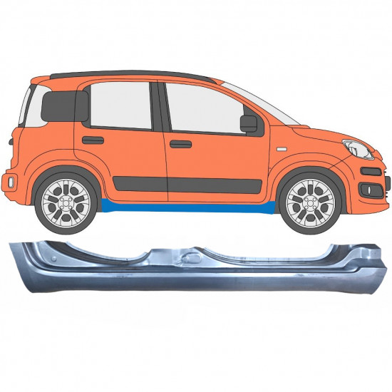 Kompletný prah pre Fiat Panda 2012- / Pravá 6498