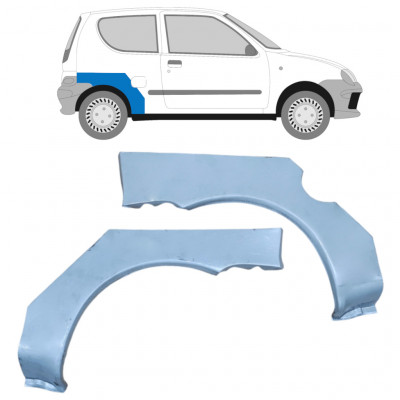 Lem zadného blatníka pre Fiat Seicento 1998-2010 / Ľavá+Pravá / Sada 9599