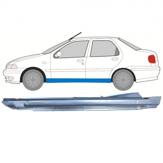 Kompletný prah pre Fiat Siena 1997-2001 / Ľavý 8129